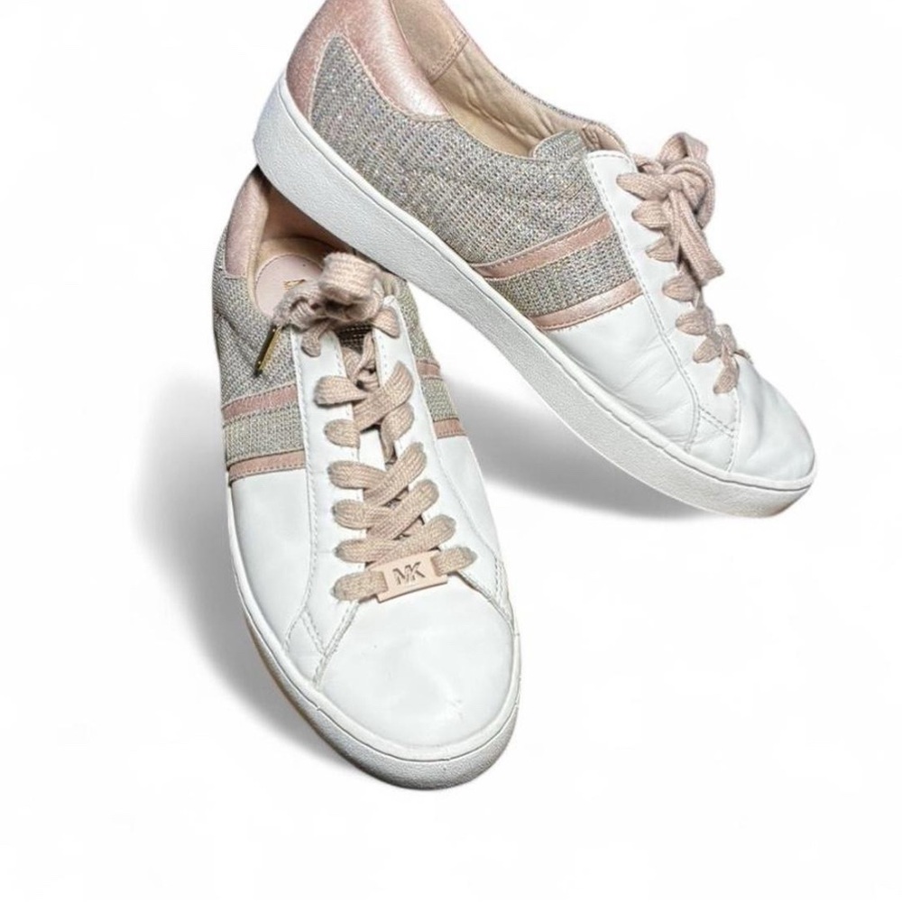 Michael Kors Women's White and Blush Sneakers